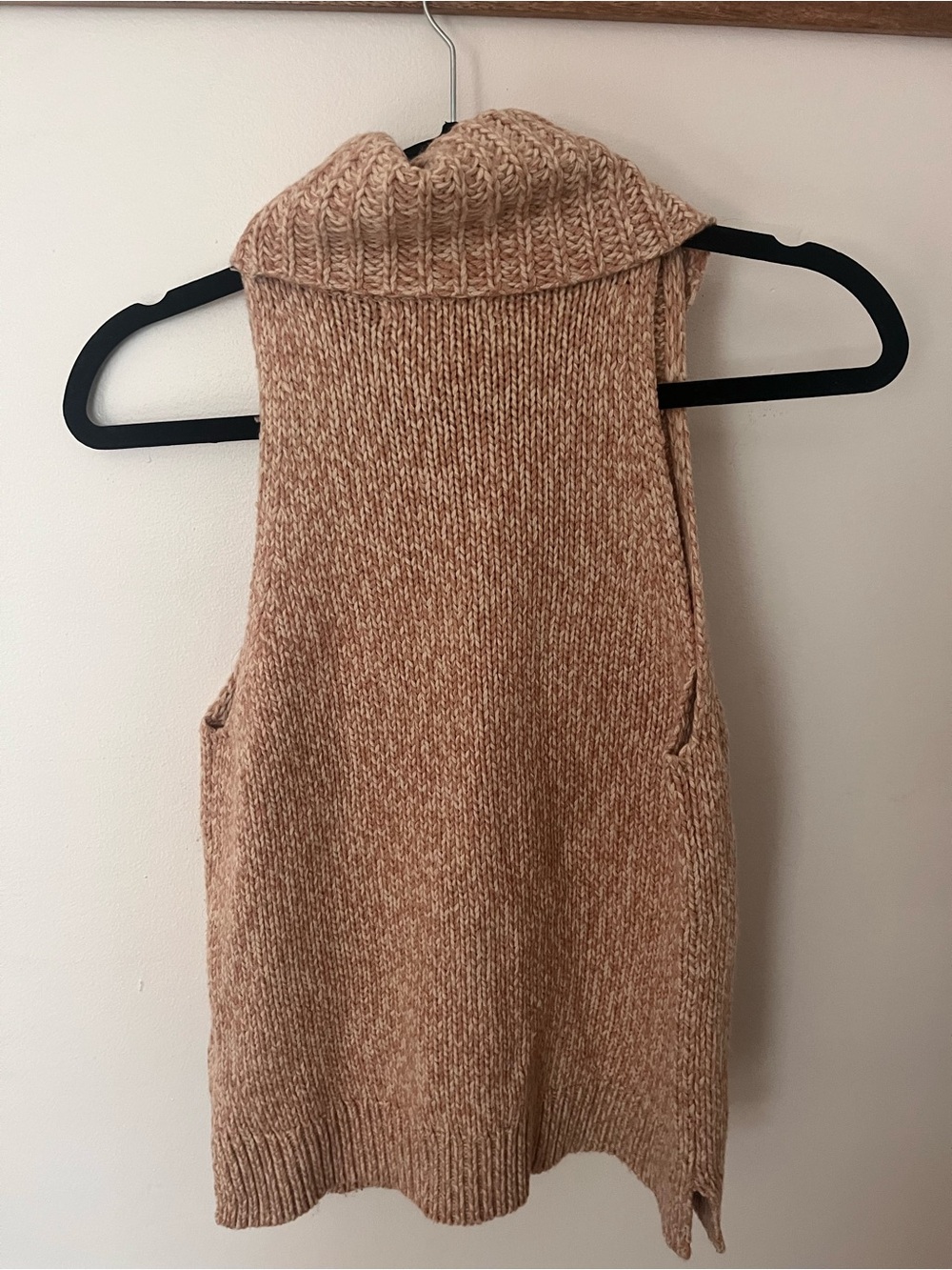 Madewell Sleeveless Cowl Neck Sweater Vest - Tan - Picture 3 of 3